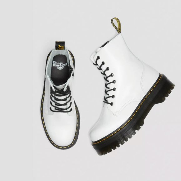 DR. MARTENS JADON BOOT SMOOTH LEATHER PLATFORMS IN WHITE SMOOTH LEATHER MSRP$230 - Picture 6 of 13